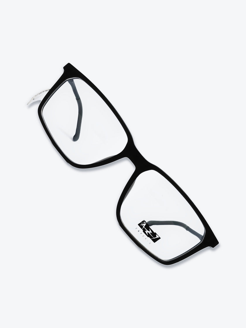Armação Masculina AZAK ZZ4260 C2 Retangular Preto e Cinza com Clip-on - foto 10
