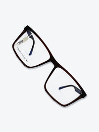 Armação Masculina PZ8266-2 Retangular Marrom com Clip-on - foto 10