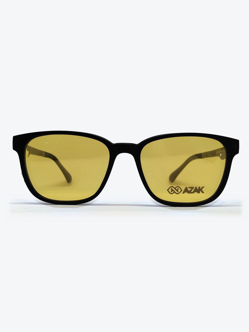 Armação Masculina AZAK T621 C2M Retangular Preto e Cinza com Clip-on - foto 10