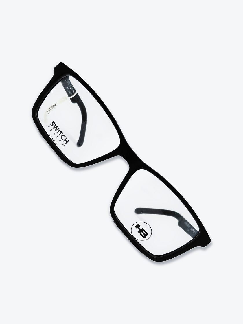 Armação Masculina HB M.0531 Retangular Preto com Clip-on - foto 10