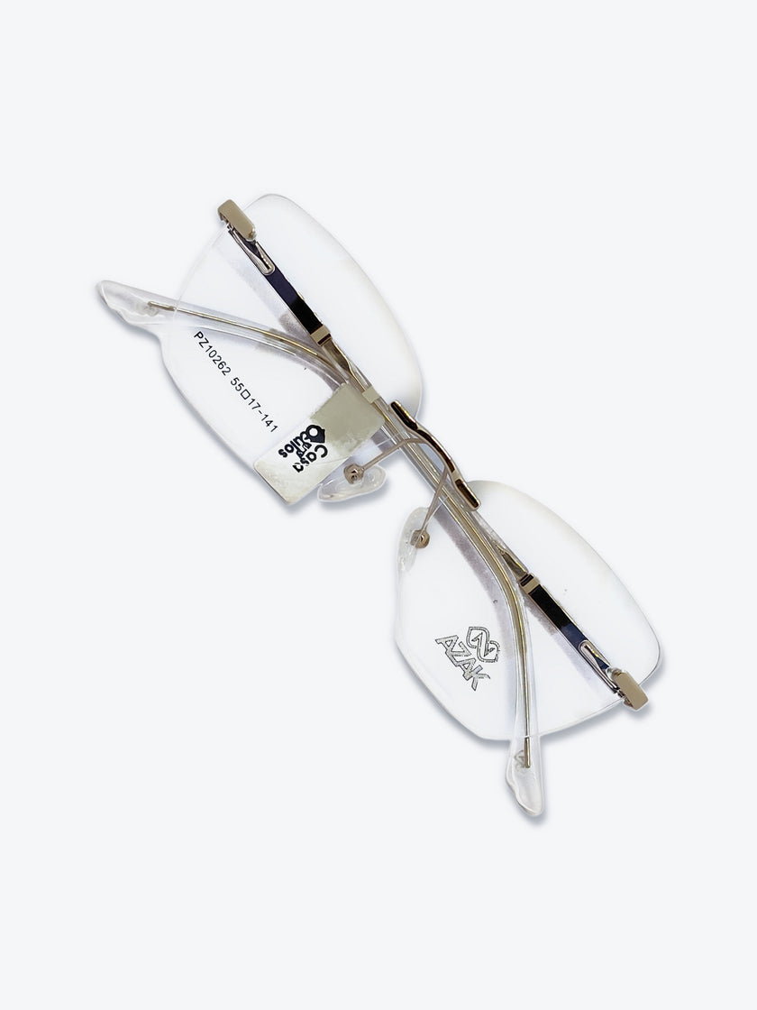 Armação Feminina AZAK PZ10262 Sem Aro Dourado e Transparente com Clip-on - foto 10