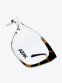 Armação Feminina AZAK PZ10093 Gatinho Tartaruga e Transparente com Clip-on - foto 10