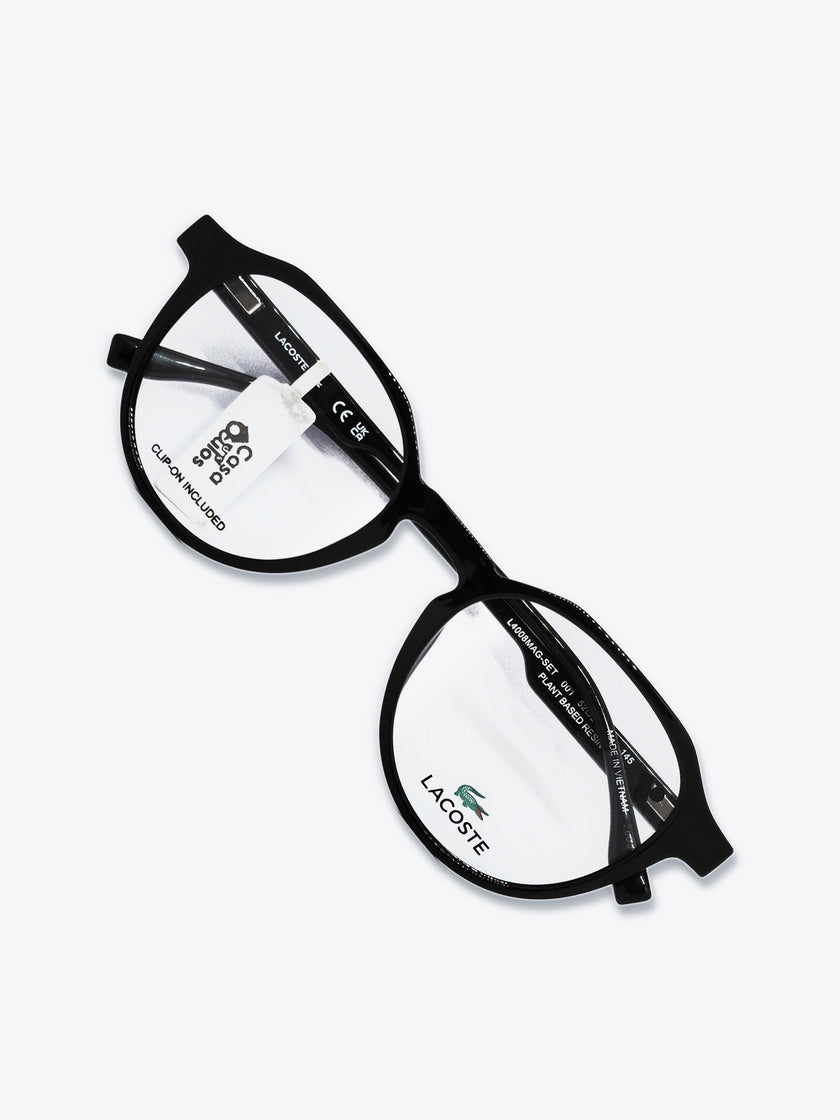 Armação Masculina Lacoste L4008 Geométrica ou Sextavada Preto com Clip-on - foto 10