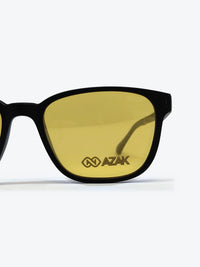 Armação Masculina AZAK T621 C2M Retangular Preto e Cinza com Clip-on - foto 11