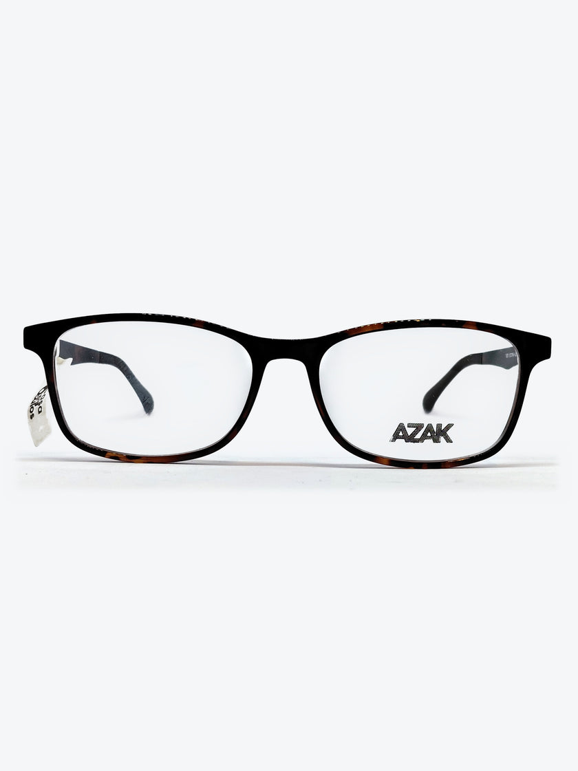 Armação Feminina AZAK T620 Retangular Tartaruga com Clip-on - foto 12
