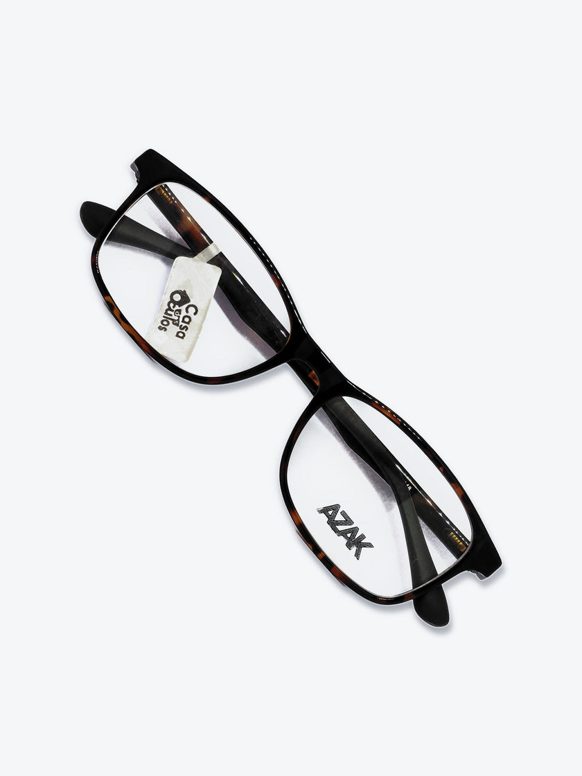 Armação Feminina AZAK T620 Retangular Tartaruga com Clip-on - foto 14