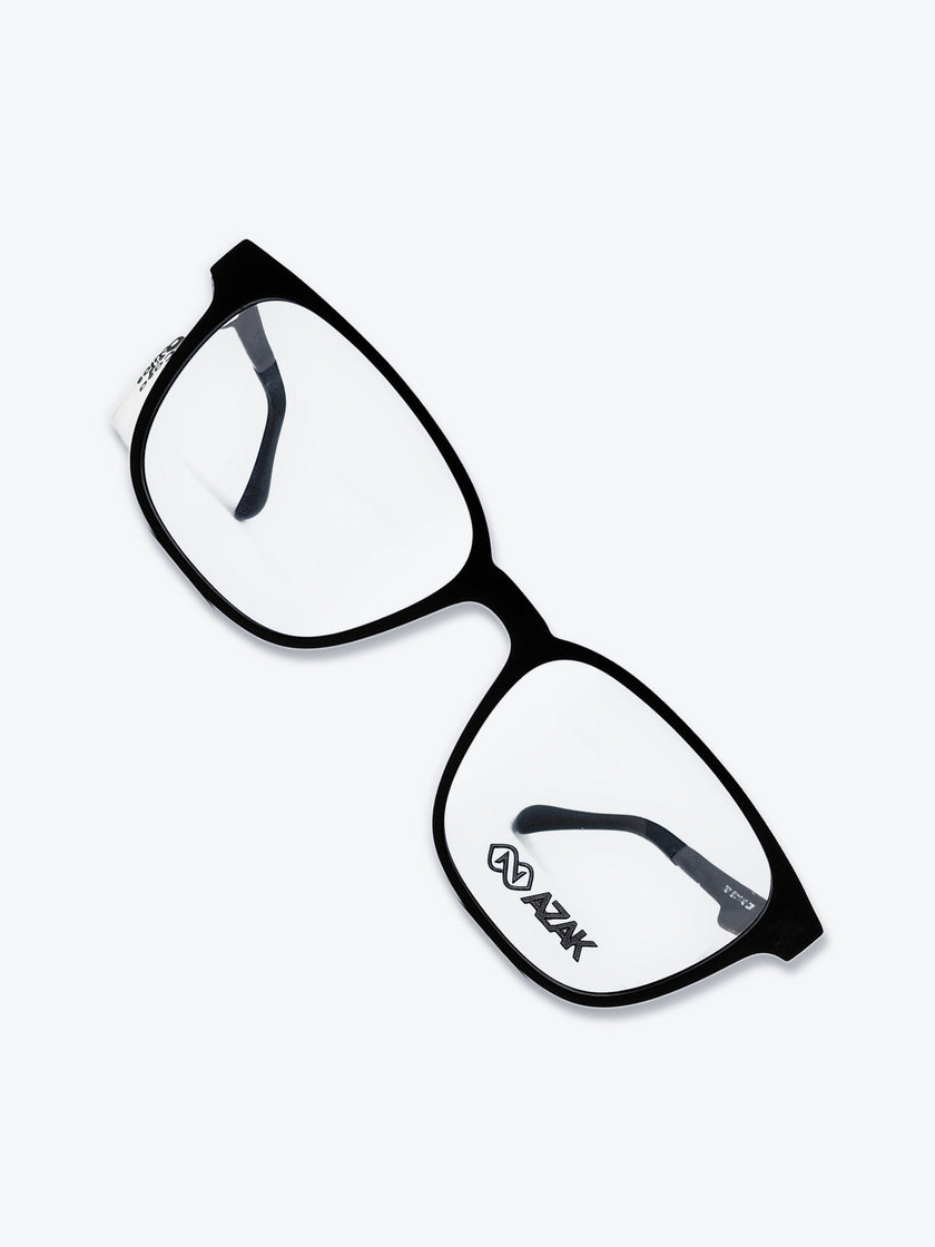 Armação Masculina AZAK T621 C2M Retangular Preto e Cinza com Clip-on - foto 14