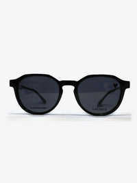 Armação Masculina Lacoste L4008 Geométrica ou Sextavada Preto com Clip-on - foto 1