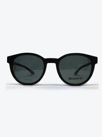 Armação Masculina Reserva RSV2621 Redonda Preto e Amarelo Tartaruga com Clip-on - foto 1