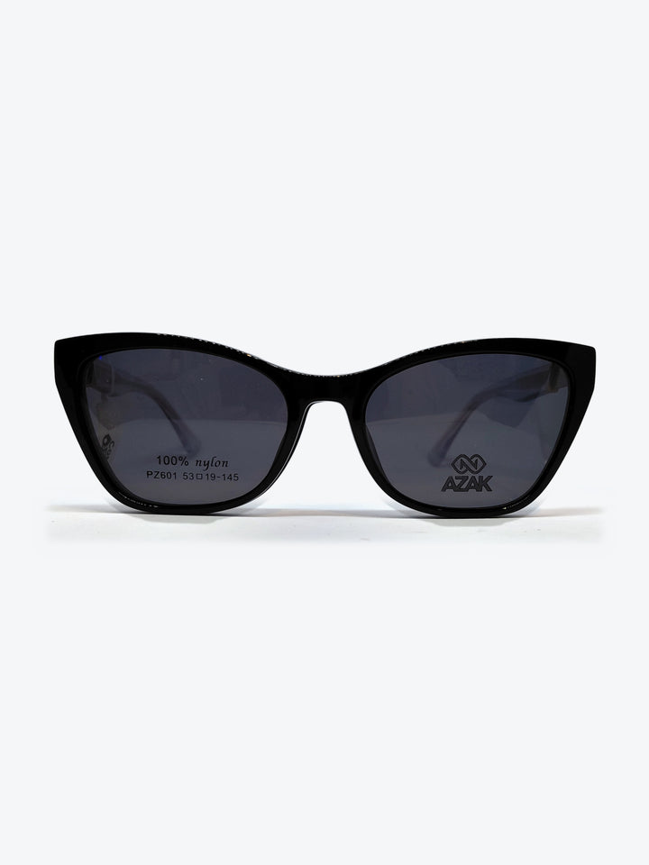 Armação Feminina AZAK PZ601 Gatinho Preto com Clip-on - foto 1