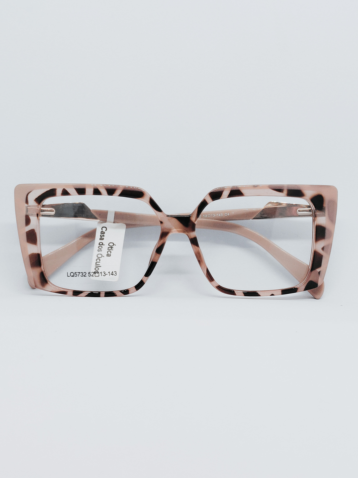 Armação Feminina LQ5732 Quadrada Animal Print - foto 1