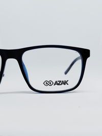 Armação Masculina AZAK H002 Retangular Preto e Azul - foto 2