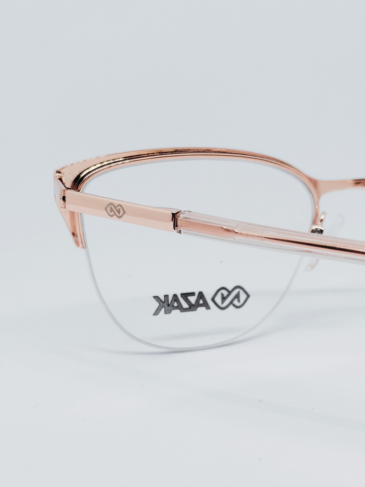Armação Feminina AZAK JZ4165 Meio Aro (fio de nylon) Rosé - foto 1