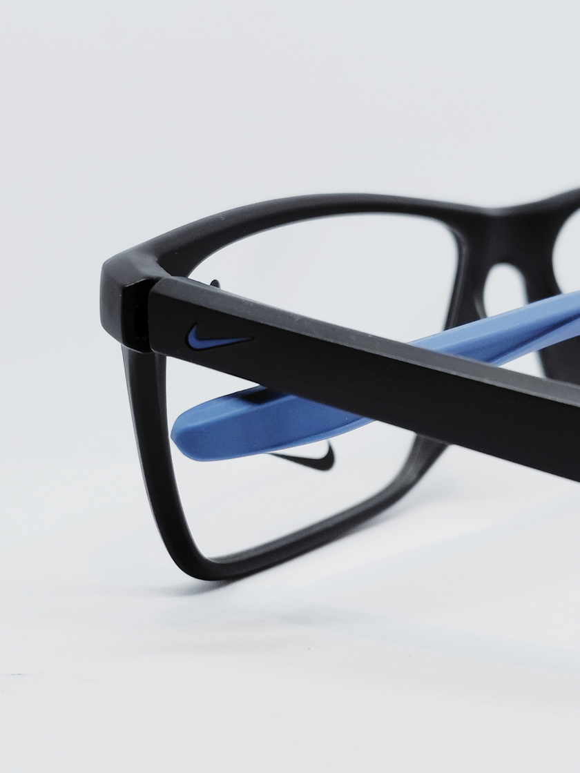 Armação Masculina Nike 7116 Retangular Preto e Azul - foto 2
