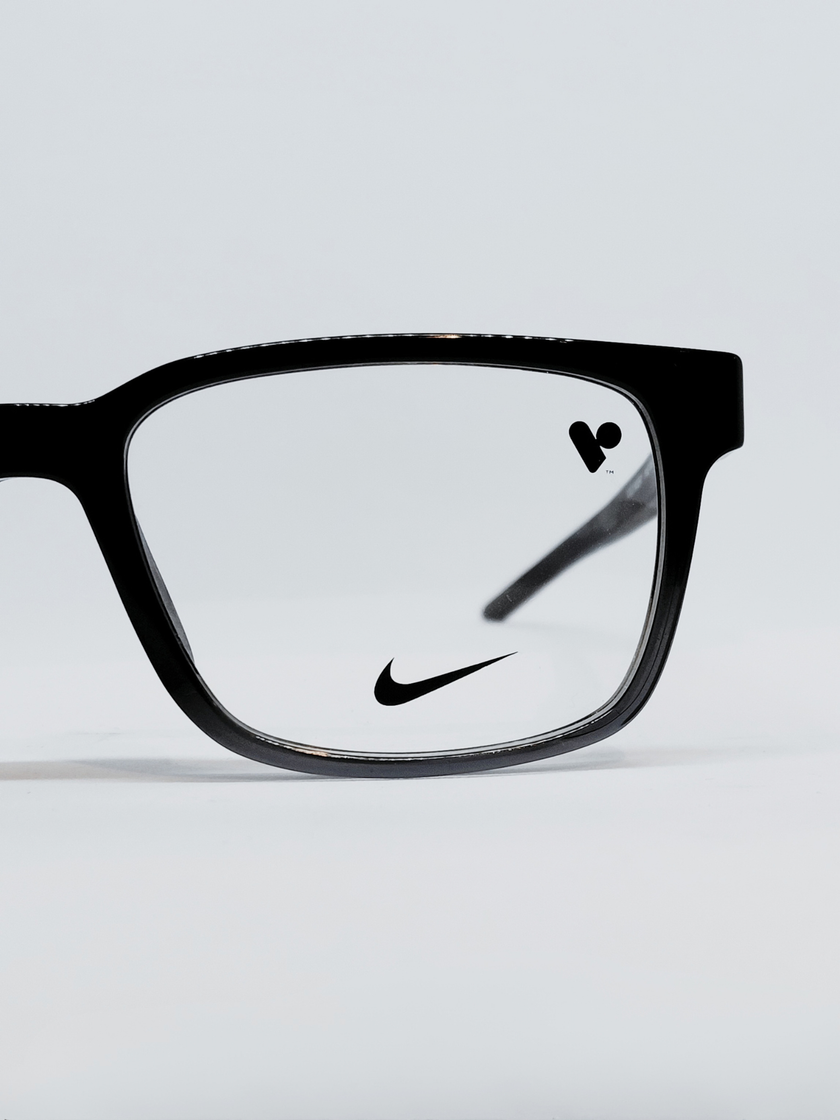 Armação Masculina Nike 7409 Retangular Preto e Cinza Translúcido - foto 2