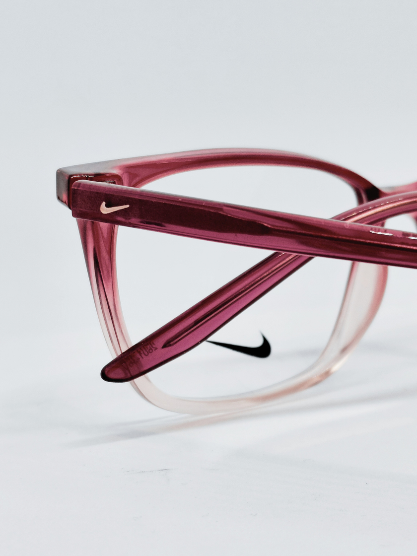 Armação Feminina Nike 7049 Retangular Rosé Degradê - foto 2