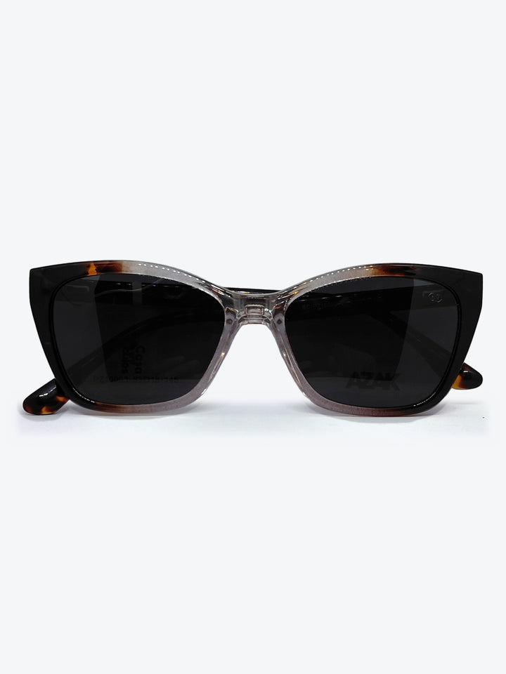 Armação Feminina AZAK PZ10093 Gatinho Tartaruga e Transparente com Clip-on - foto 1