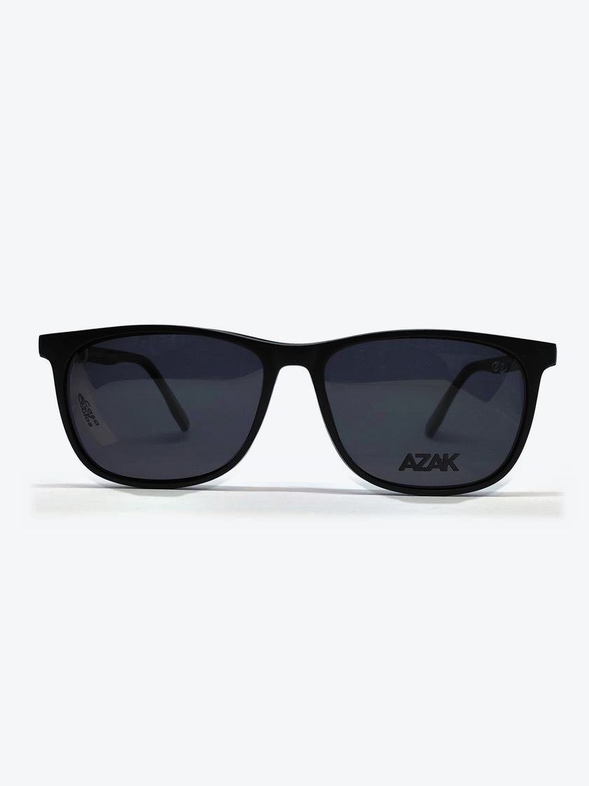 Armação Masculina AZAK OM5035 Retangular Preto com Clip-on - foto 1