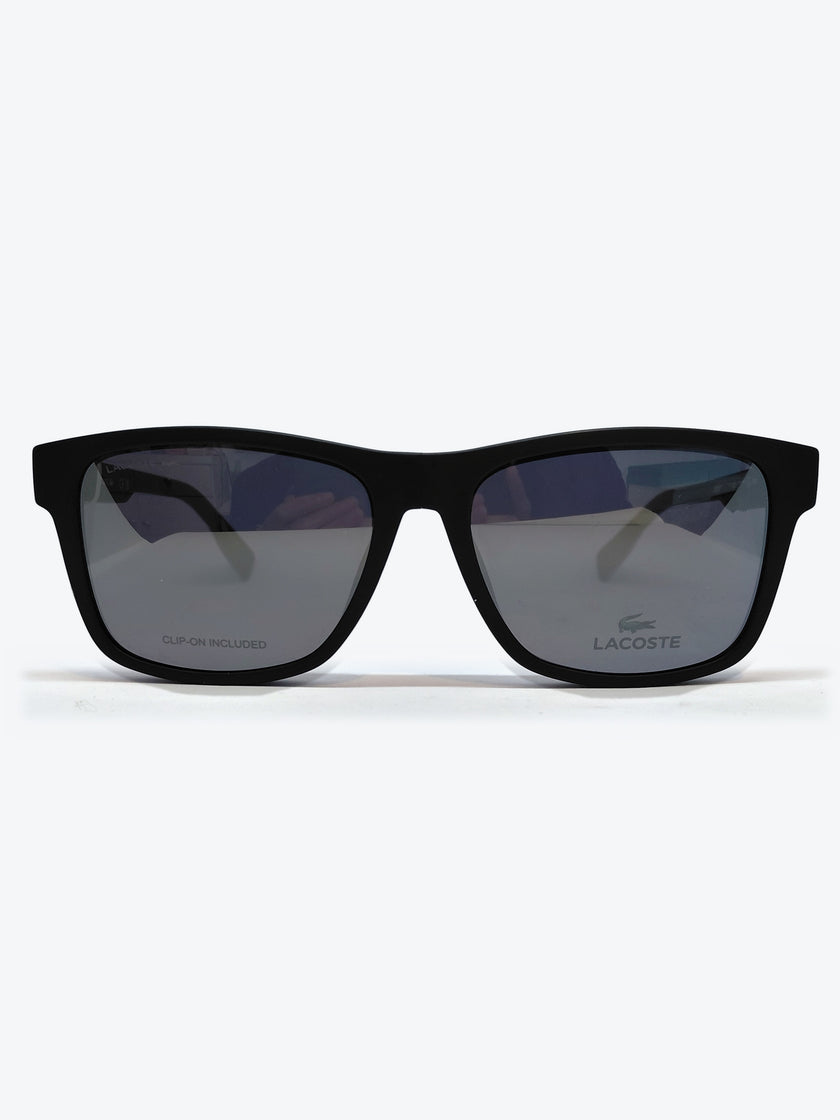 Armação Masculina Lacoste L2707 Retangular Preto, Azul e Cinza com Clip-on - foto 1
