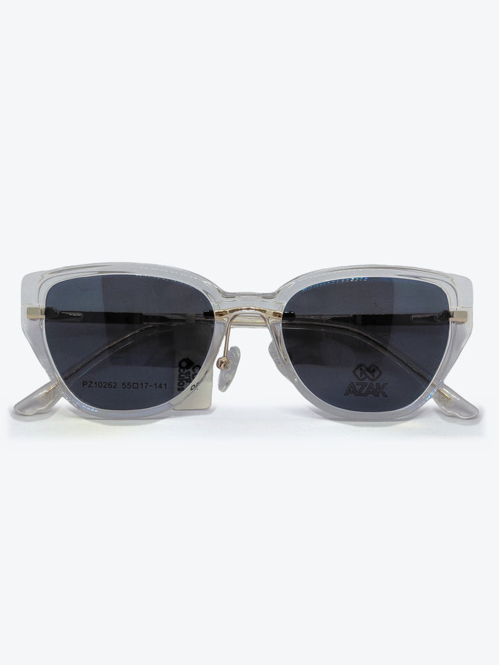 Armação Feminina AZAK PZ10262 Sem Aro Dourado e Transparente com Clip-on - foto 1