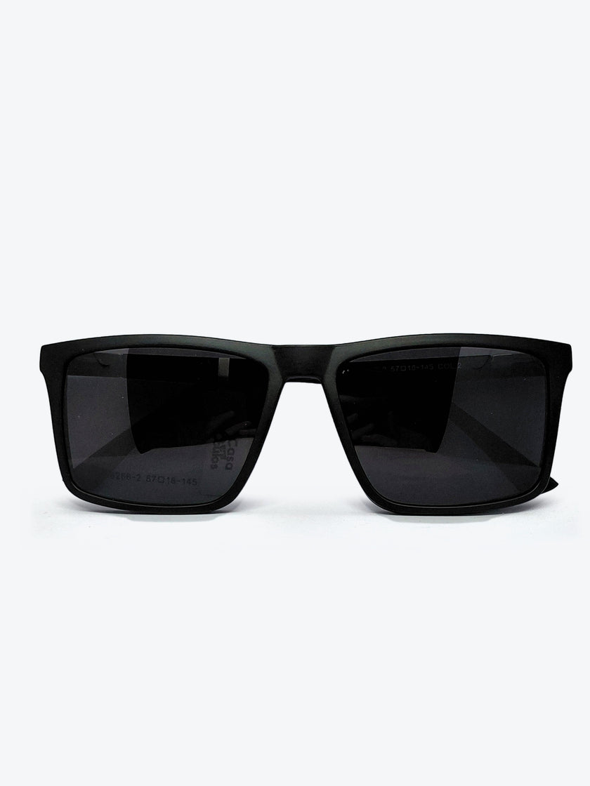 Armação Masculina PZ8266 Retangular Preto com Clip-on - foto 1