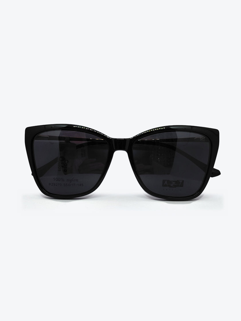 Armação Feminina AZAK PZ8270 Gatinho Preto e Dourado com Clip-on - foto 1