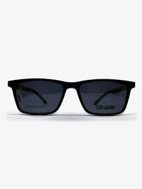 Armação Masculina AZAK W2668 Retangular Preto com Clip-on - foto 1