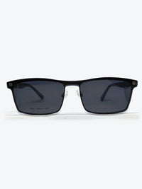 Armação Masculina 6531 Retangular Preto e Azul com Clip-on - foto 1