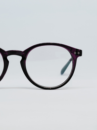 Armação Feminina 8006 Redonda Preto e Roxo - foto 4