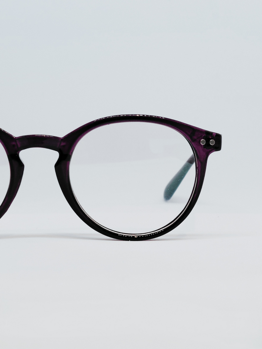 Armação Feminina 8006 Redonda Preto e Roxo - foto 4