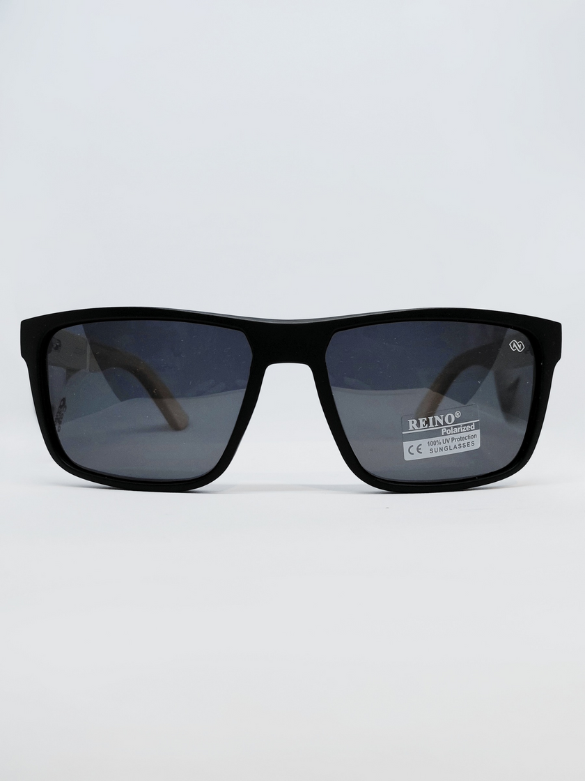Óculos de Sol AZAK JZ3961P Retangular Preto e Madeira - foto 1