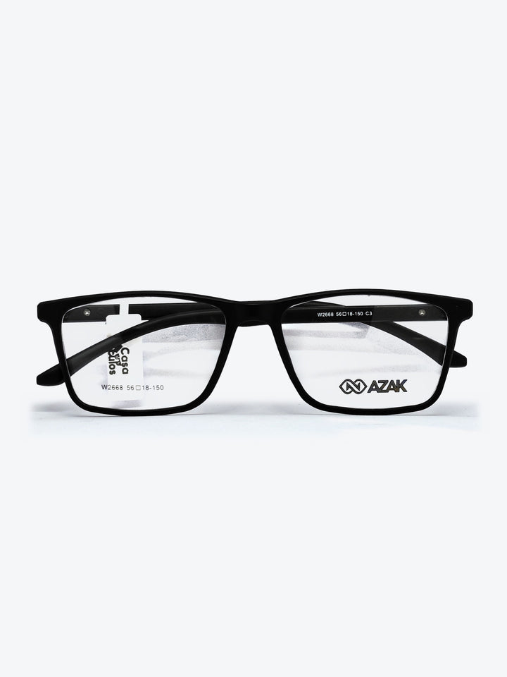 Armação Masculina AZAK W2668 Retangular Preto com Clip-on - foto 2