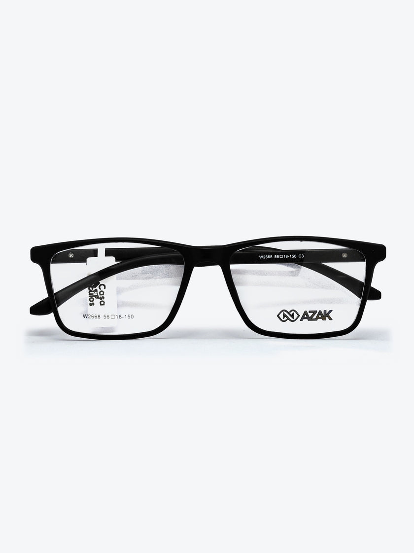 Armação Masculina AZAK W2668 Retangular Preto com Clip-on - foto 2