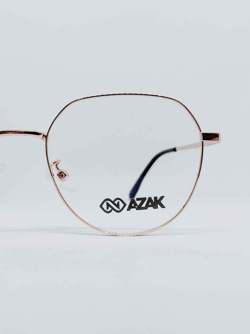 Armação Feminina AZAK 6712 Geométrica ou Sextavada Rosé - foto 2