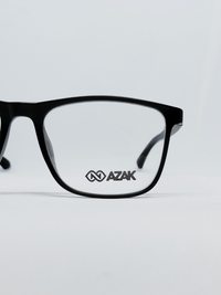 Armação Masculina AZAK H025 Retangular Preto e Vermelho - foto 2