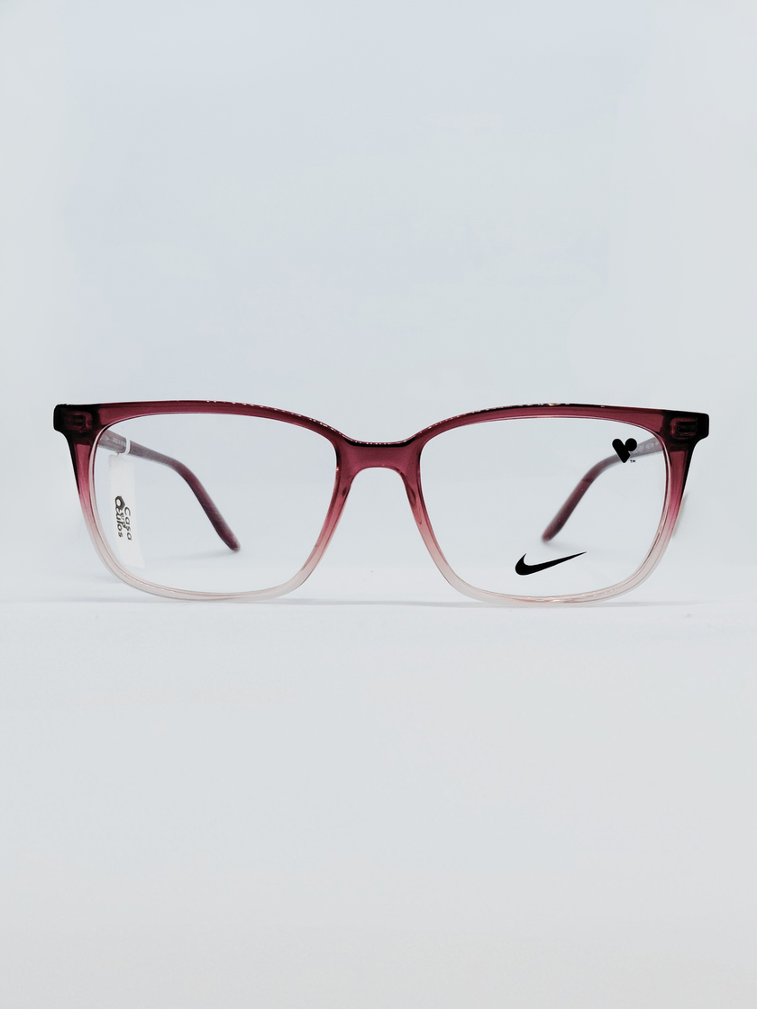 Armação Feminina Nike 7049 Retangular Rosé Degradê - foto 3