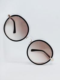 Óculos de Sol Vogue VO 5384-SB Redonda Rosé Translúcido e Marrom - foto 3