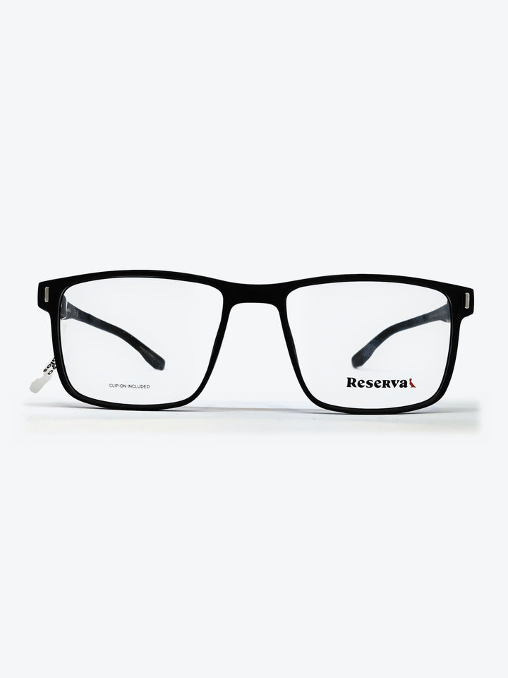 Armação Masculina Reserva RSV2615 Retangular Preto com Clip-on - foto 2