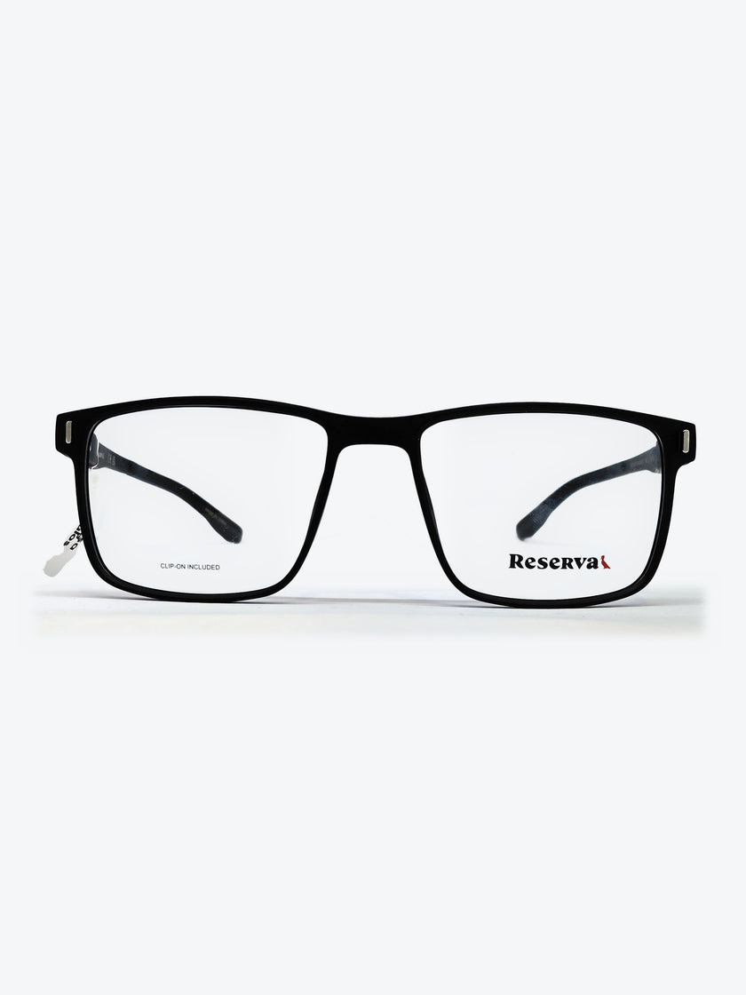 Armação Masculina Reserva RSV2615 Retangular Preto com Clip-on - foto 2