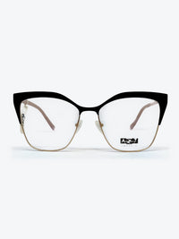 Armação Feminina AZAK HR-C609 Gatinho Preto e Dourado com Clip-on - foto 2