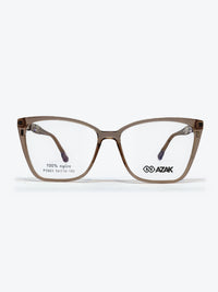 Armação Feminina AZAK PZ603 C5 Gatinho Marrom Claro com Clip-on - foto 2