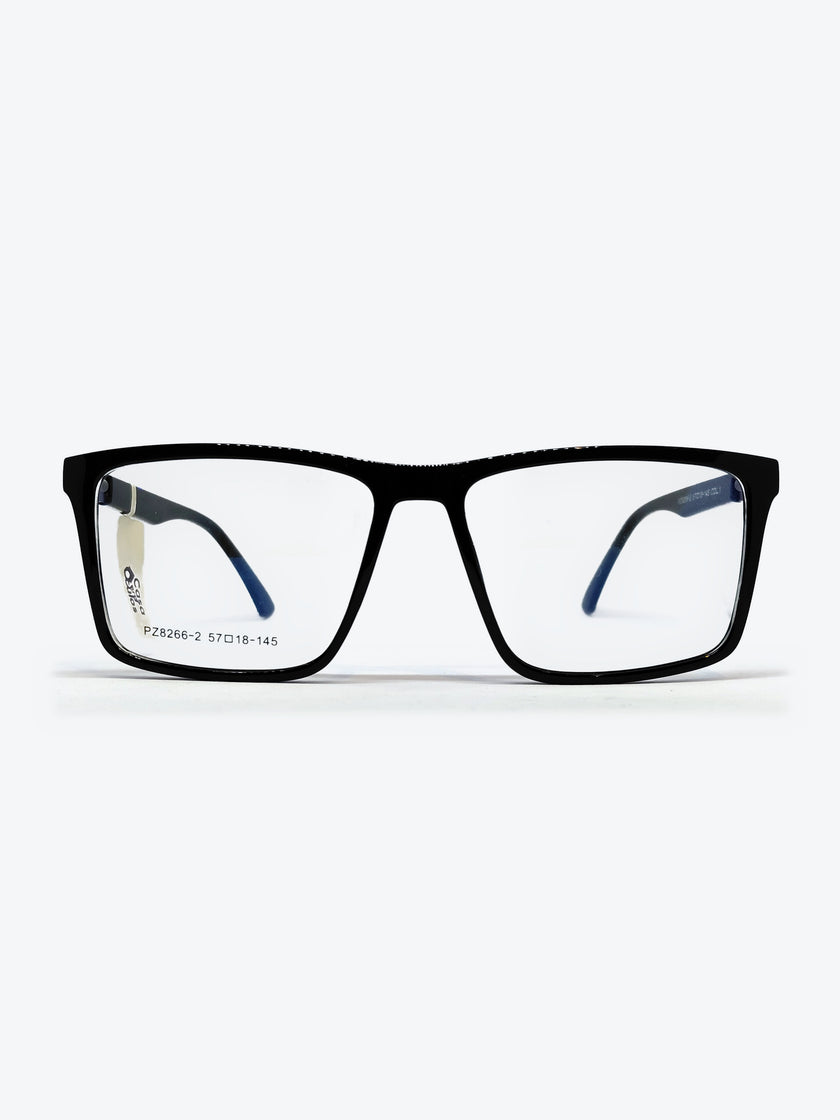 Armação Masculina PZ8266 2 Retangular Preto com Clip-on - foto 2