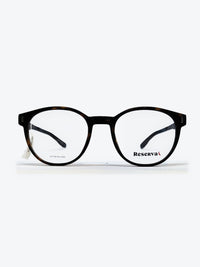 Armação Masculina Reserva RSV2621 Redonda Preto e Amarelo Tartaruga com Clip-on - foto 2