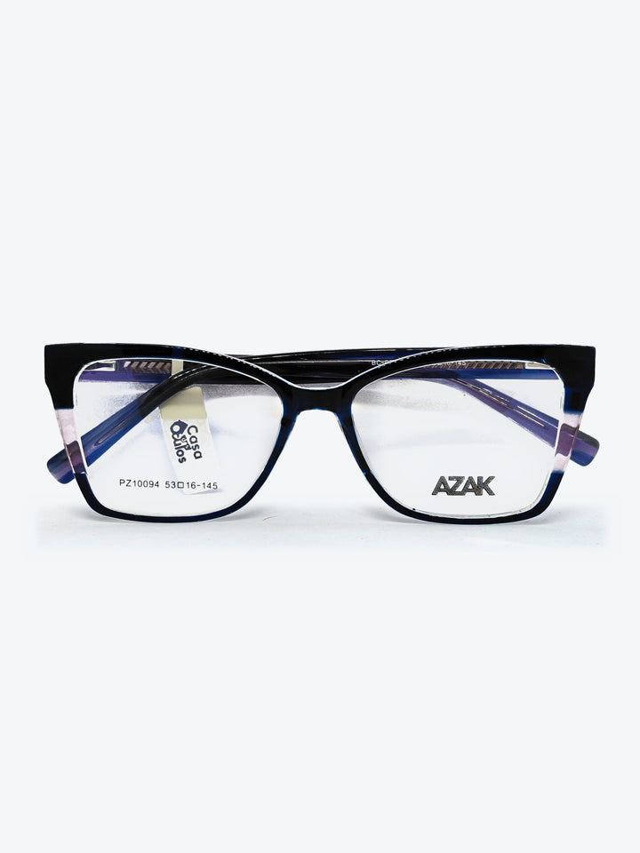 Armação Feminina AZAK BC PZ10094 Gatinho Azul, Rosa e Roxo com Clip-on - foto 2
