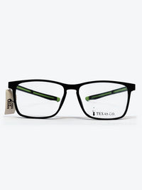 Armação Masculina 97721 Retangular Preto e Verde com Clip-on - foto 2