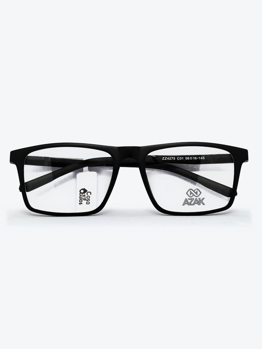 Armação Masculina AZAK ZZ4275 Retangular Preto com Clip-on - foto 2