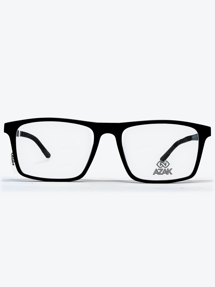 Armação Masculina AZAK ZZ4275 Retangular Preto com Clip-on - foto 3