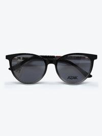 Armação Feminina AZAK 3017 Oval Preto Degradê e Dourado com Clip-on - foto 3