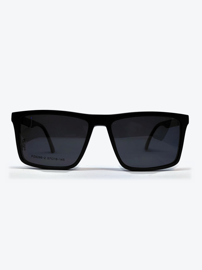 Armação Masculina PZ8266 Retangular Preto com Clip-on - foto 3