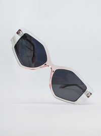 Óculos de Sol AZAK HA2325 Geométrica Rosa e Cristal - foto 4